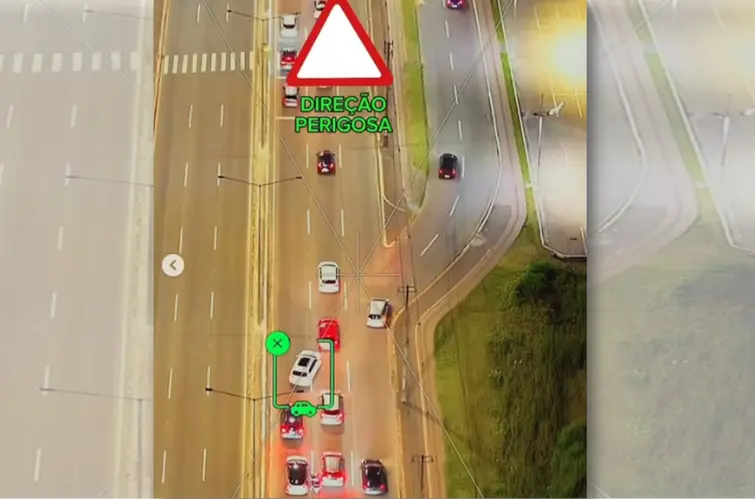 Drones fiscais começam a ser testados no trânsito como fiscais voadores