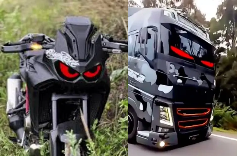  LED com “olhos” em caminhões e motos vira moda, mas pode gerar multa