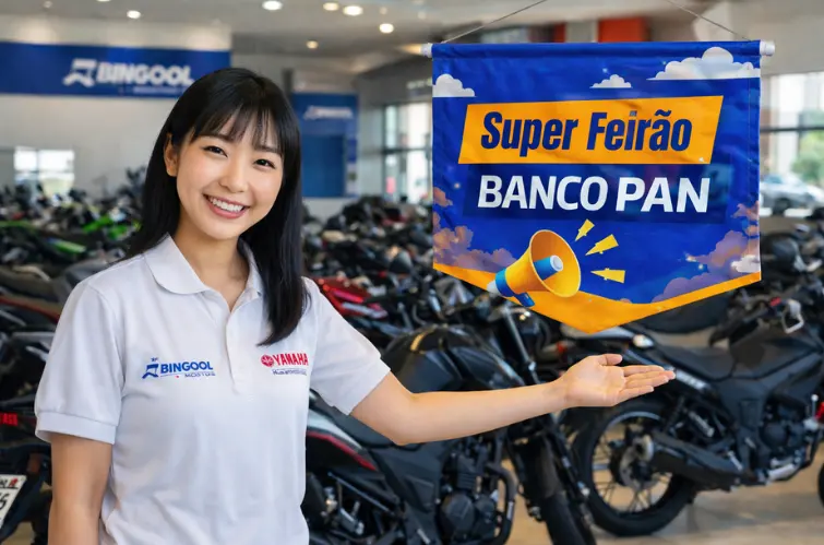 Super Feirão Banco Pan oferece taxas reduzidas e entrada zero na Bingool Yamaha