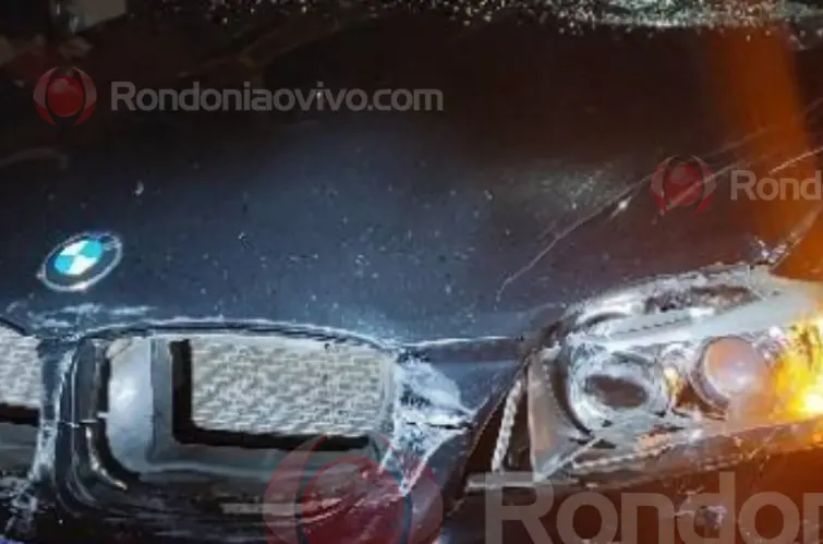 Motociclista sofre fratura exposta após colisão frontal com BMW parada