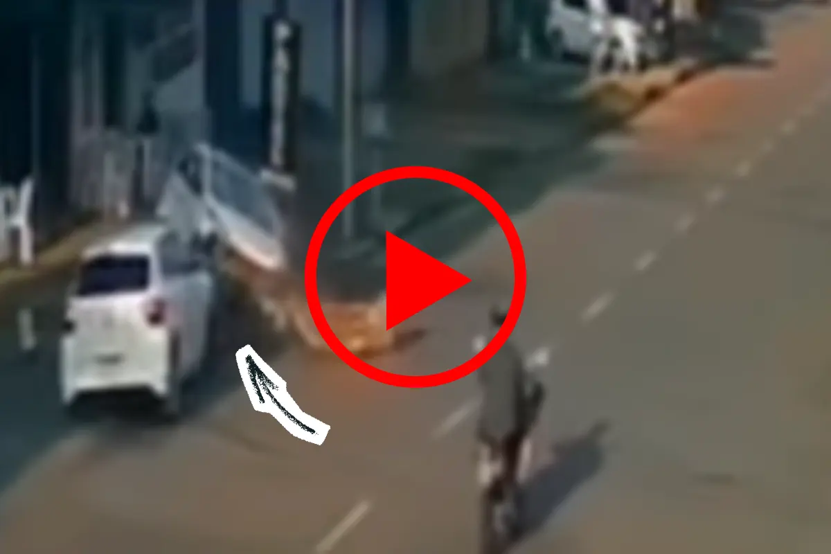 Carro roda na pista e quase atinge funcionário de lanchonete em Porto Velho