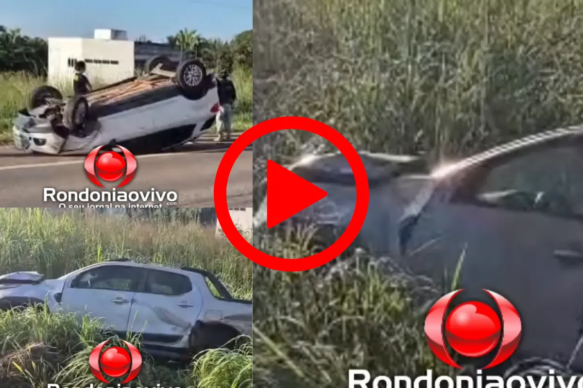 Pneu estoura, carro capota e acidente envolve dois veículos na BR-364 em Porto Velho