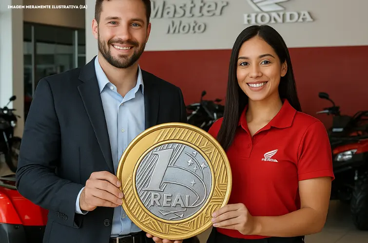 Mastter Moto encerra hoje a campanha “Entrada de 1 Real” em motos Honda 0km