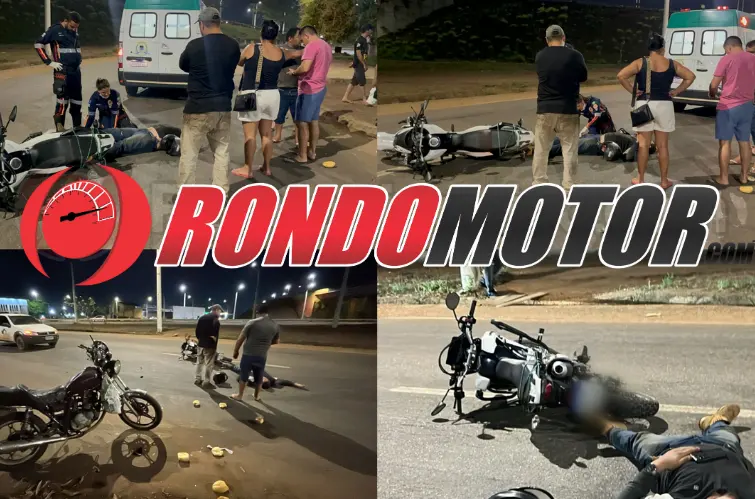 Colisão deixa motociclista ferido na Rua da Beira em Porto Velho