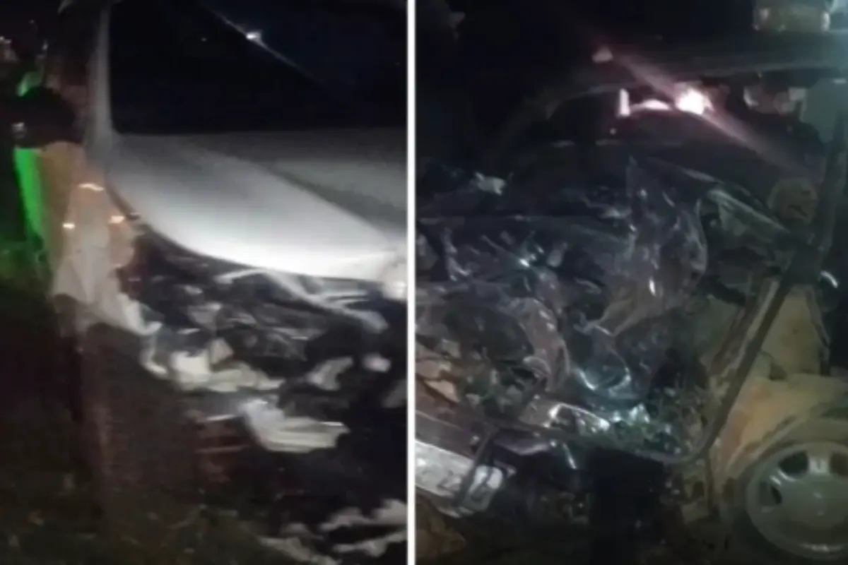 Colisão frontal entre Hilux e Santana deixa quatro feridos em Cerejeiras
