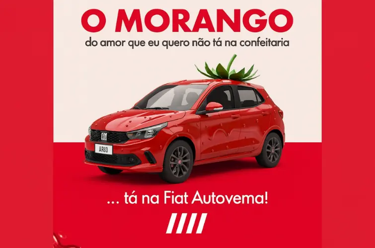 Pegando carona no viral, Fiat Autovema transforma Argo no morango mais desejado da internet