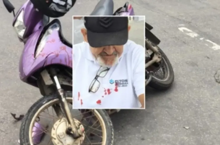 Forte batida entre Amarok e moto deixa homem em estado grave  