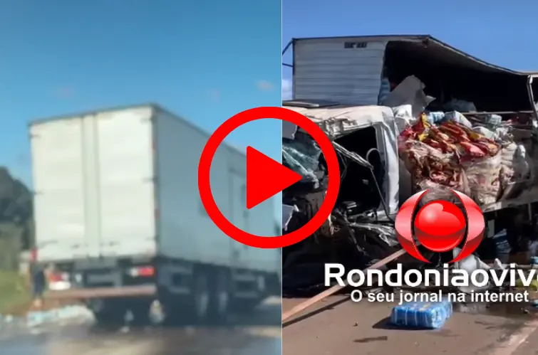 Colisão entre caminhão-baú e caminhão-tanque termina com veículo capotado na BR-364, em Extrema