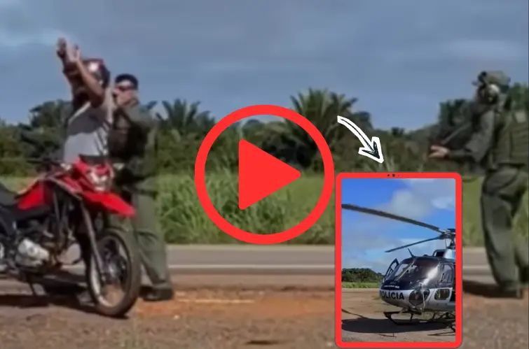 Helicóptero faz pouso tático na BR-319 e foragido é preso em Porto Velho