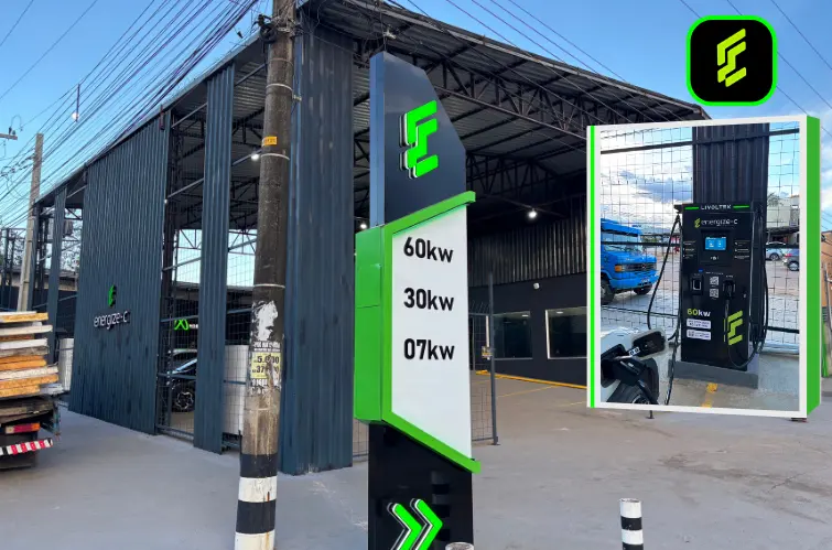 Porto Velho ganha estação de recarga elétrica com quatro bombas e funcionamento 24h