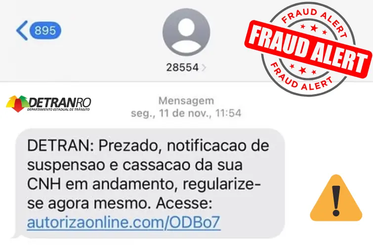 Detran-RO alerta para golpe da CNH suspensa que já afeta motoristas em 18 estados