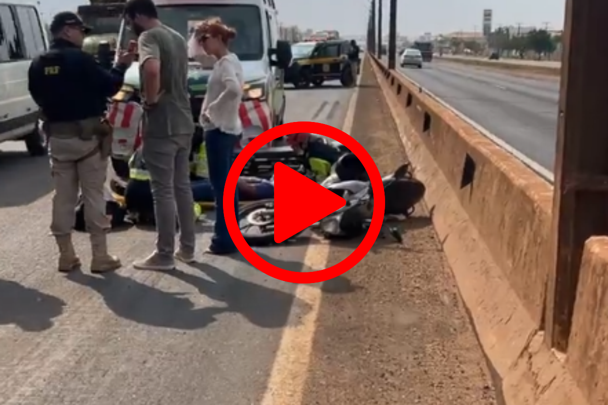Funcionário da distribuidora Brasil fica gravemente ferido em acidente de moto na BR-364, em Porto Velho