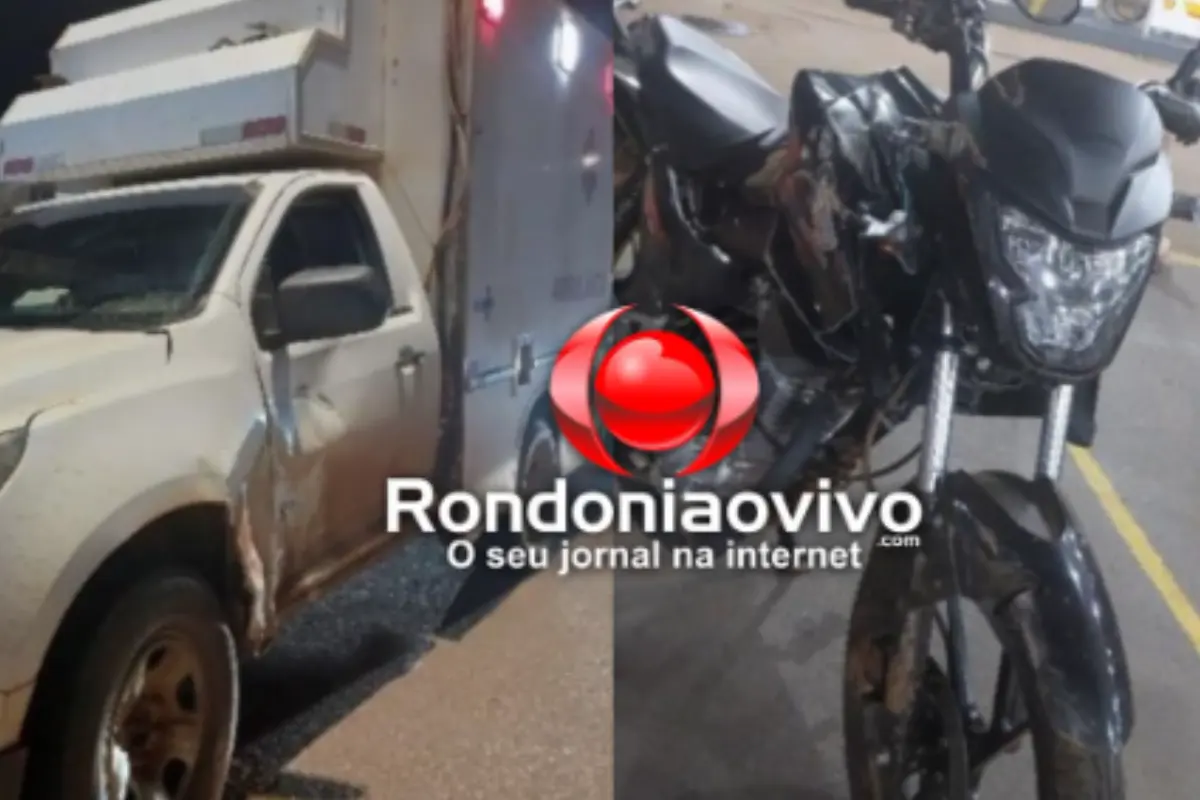 Colisão entre ambulância e motocicleta deixa jovem ferida na avenida Rio Madeira, em Porto Velho