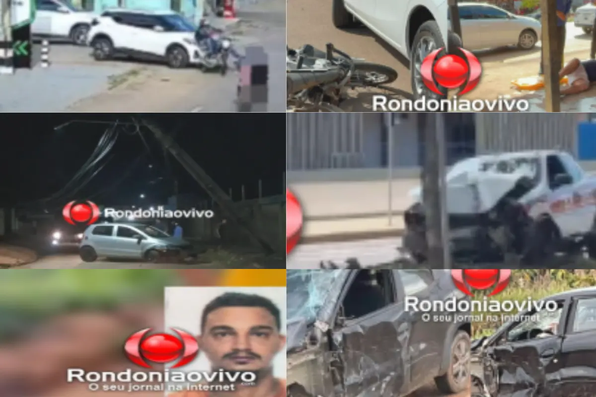 Fim de semana violento tem mais de 13 acidentes, duas mortes e vários feridos em Porto Velho