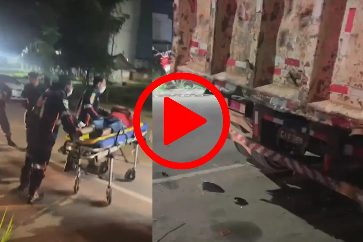 Motociclista fica em estado gravíssimo após bater em caçamba em Porto Velho