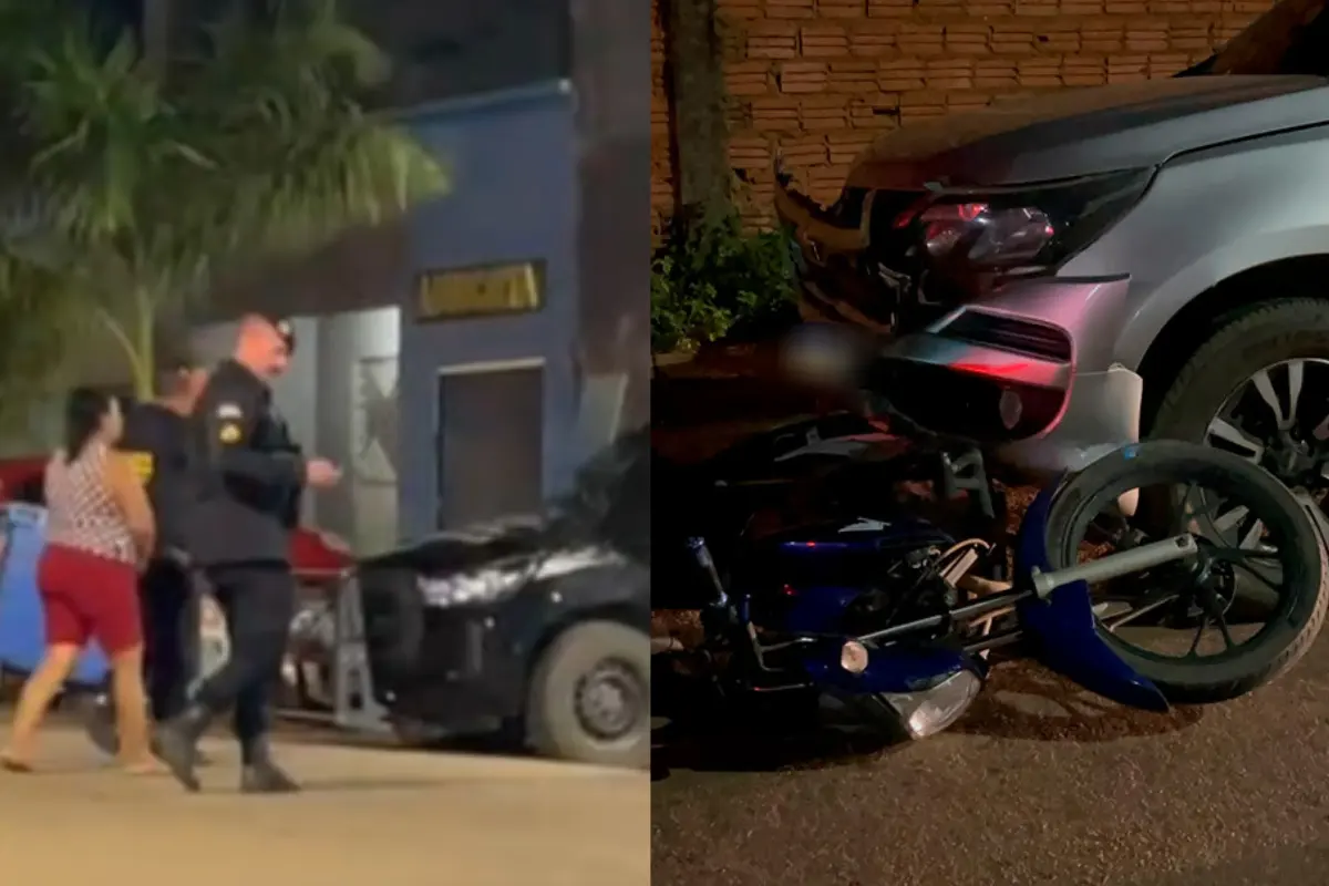 Motorista de S10 é presa após atingir motocicleta com dois jovens em Porto Velho