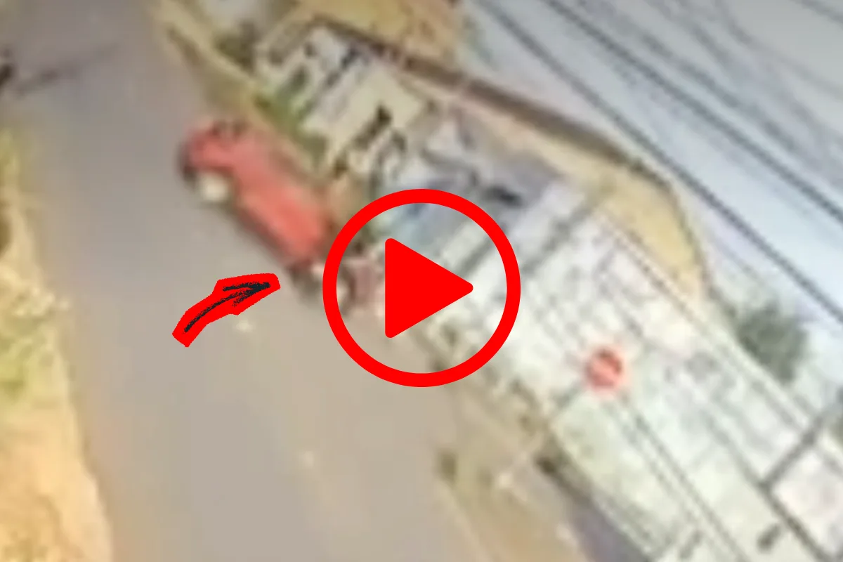 Câmeras registram grave acidente após motociclista avançar via preferencial em Porto Velho