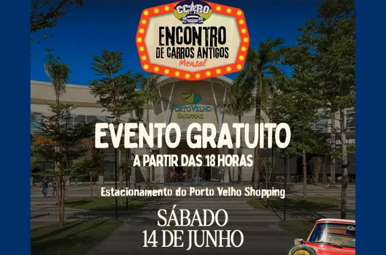 Exposição de carros antigos acontece neste sábado no Porto Velho Shopping