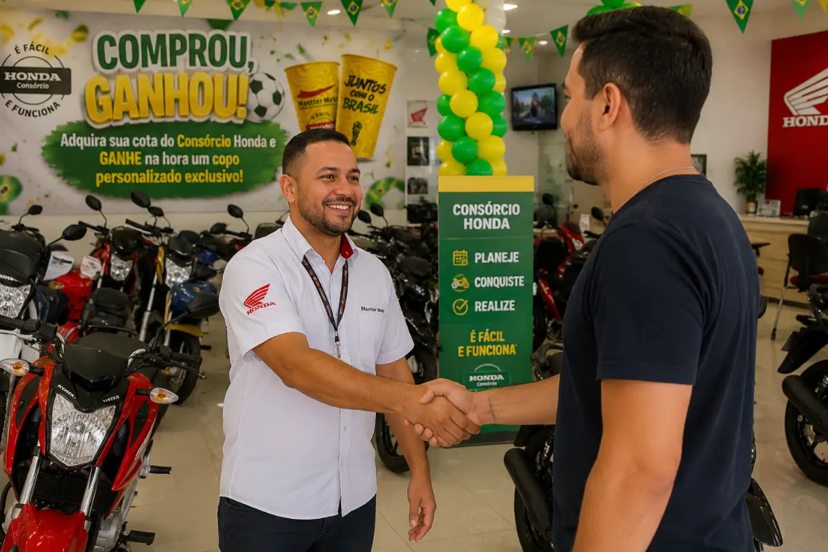 Mastter Moto lança campanha com brinde exclusivo para clientes do Consórcio Honda em Porto Velho 
