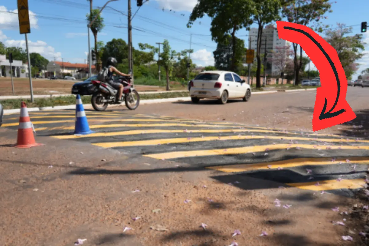 Prefeitura inicia pintura de lombadas em amarelo e preto para reforçar a segurança no trânsito em Porto Velho