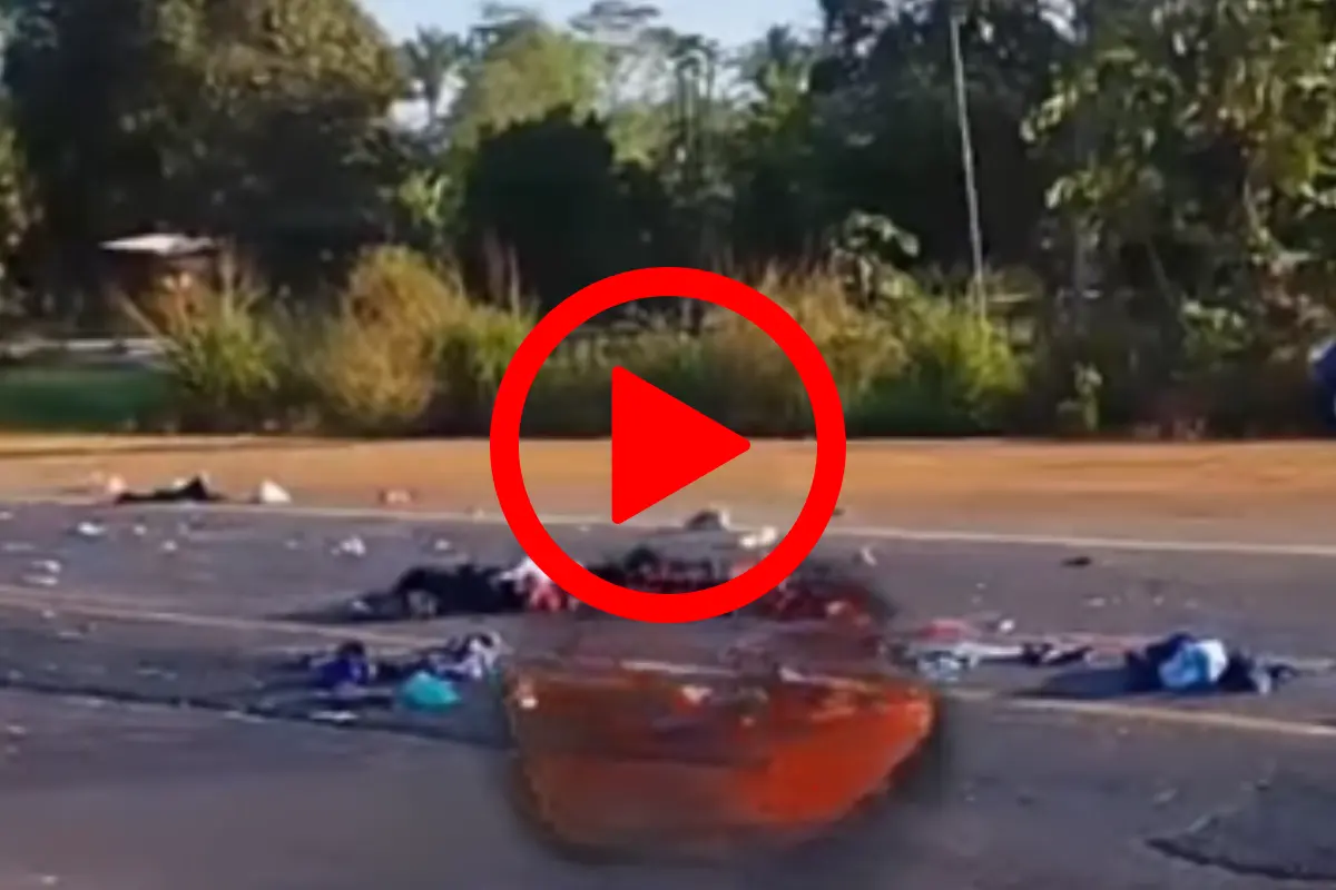 Colisão entre motos termina com duas mortes e caminhoneiro foge sem prestar socorro em Jaru