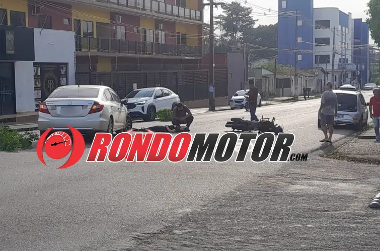 Professora sofre acidente quando seguia para consulta médica no Centro de Porto Velho