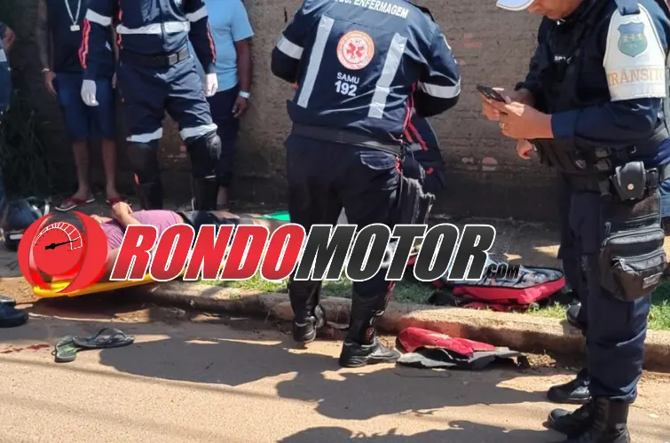 Batida entre motos deixa homem com fratura exposta na zona Leste de Porto Velho