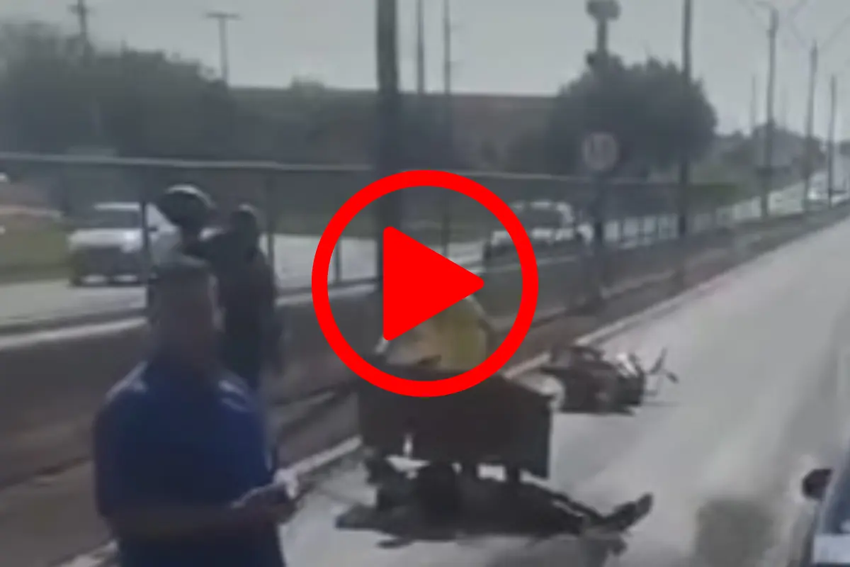 Motociclista fica ferido em grave acidente na BR-364, em Porto Velho