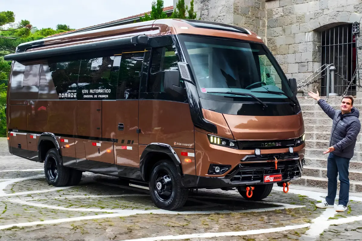 Marcopolo Nomade transforma ônibus em casa de luxo 4x4 por R$ 1,5 milhão