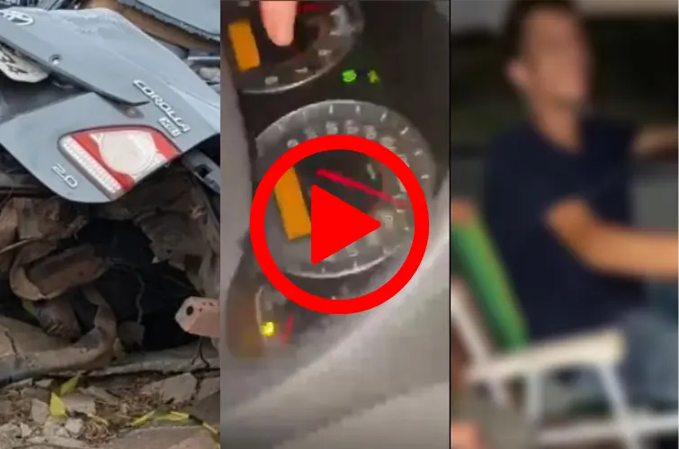 Vídeo mostra carro a 140 km/h antes de acidente que matou dois jovens em Rolim de Moura