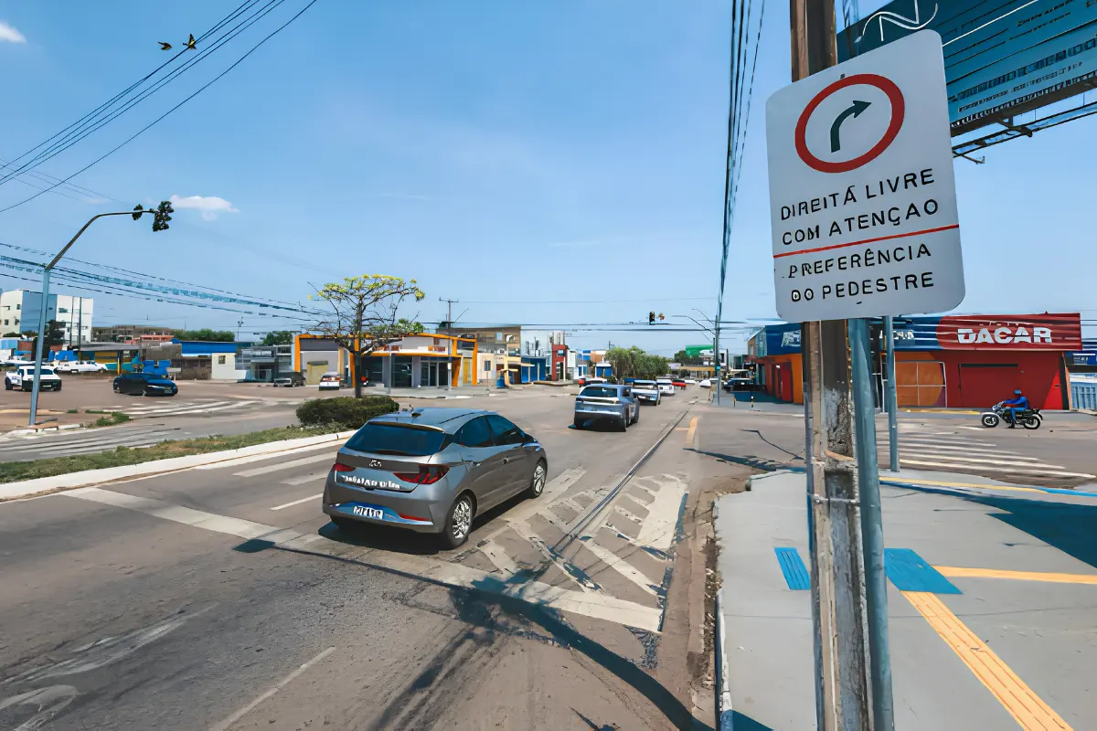 Semtran reforça atenção às placas de ‘Direita Livre’ e ‘Proibido Estacionar’ em Porto Velho