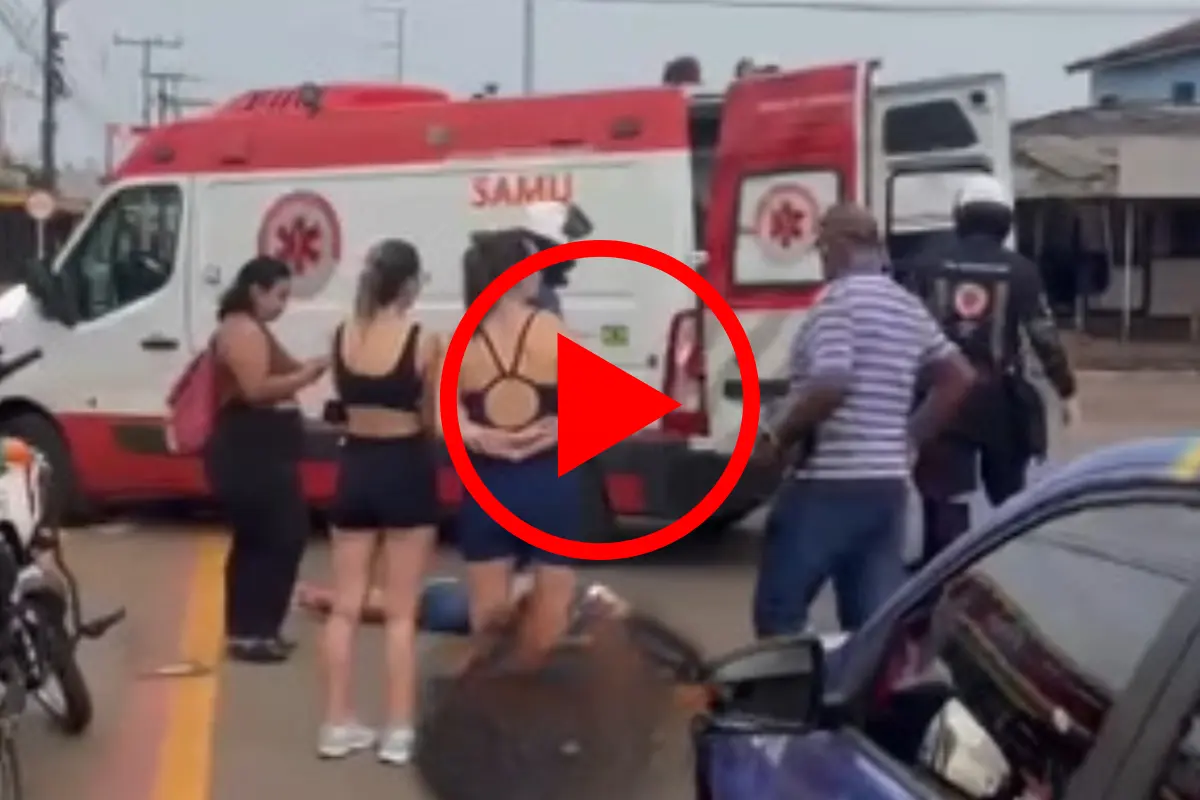 Mulher fica gravemente ferida após atropelar pedestre com bike elétrica em Porto Velho
