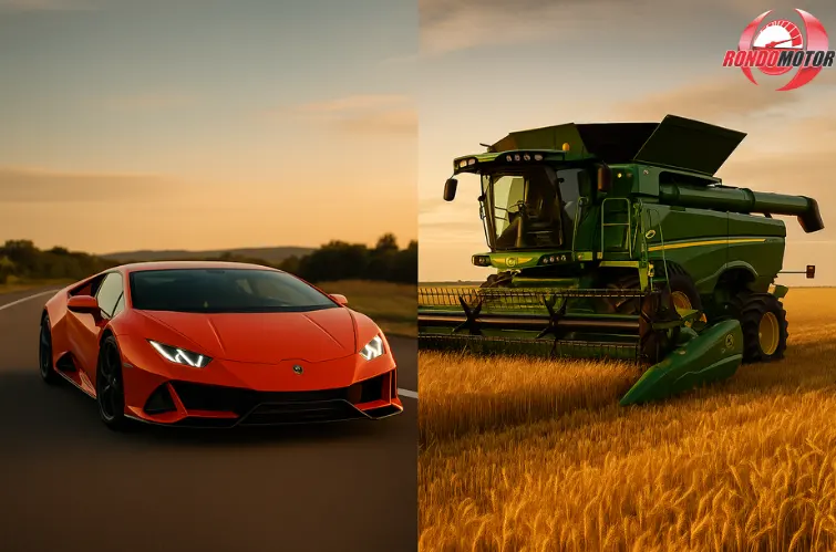 Você sabe qual custa mais? Lamborghini Huracán ou uma colheitadeira de última geração?