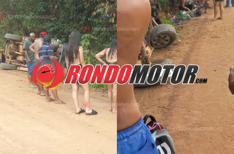 Grave acidente com capotamento deixa idosa de 80 anos e motorista feridos na zona rural de Porto Velho