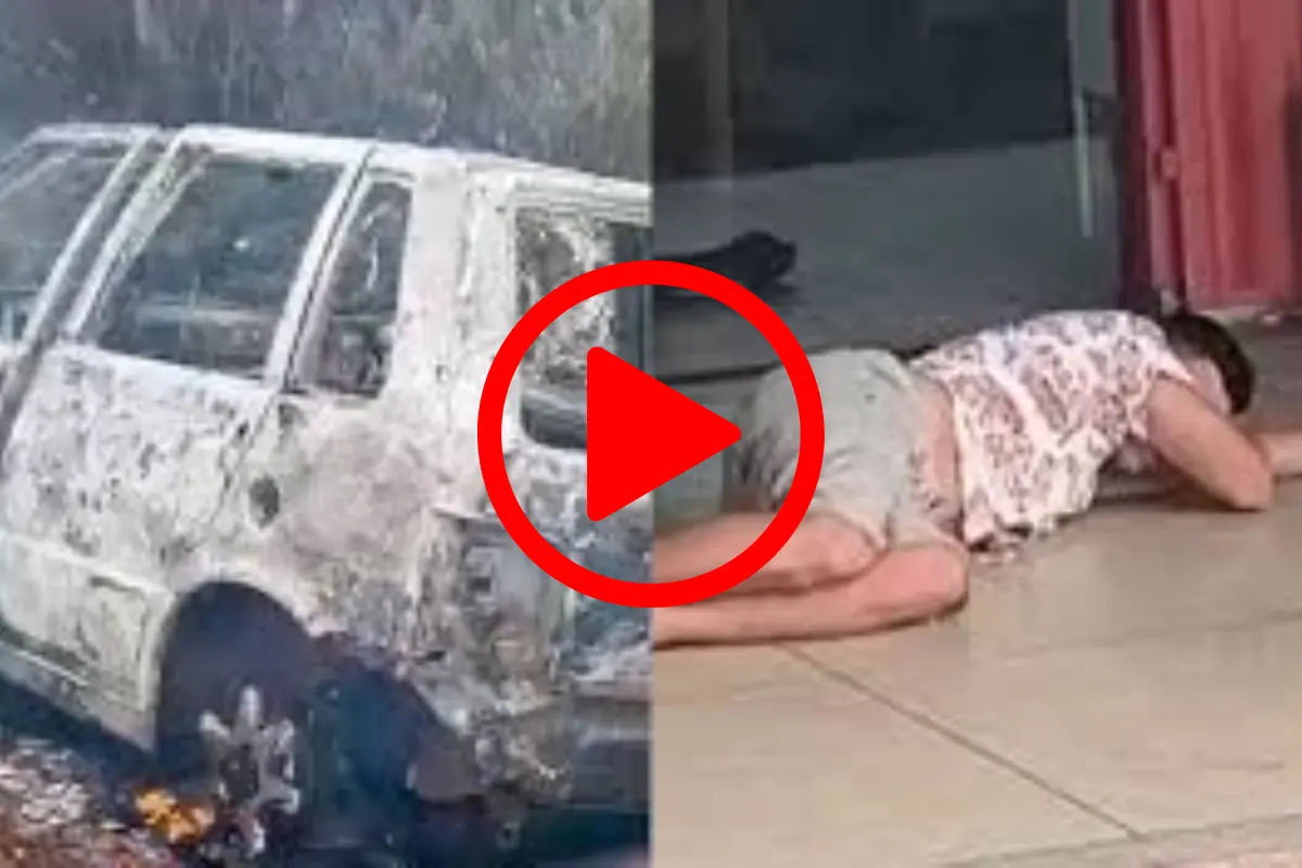 Motorista capota Fiat Uno, carro pega fogo e condutor é encontrado com sinais de embriaguez em Porto Velho