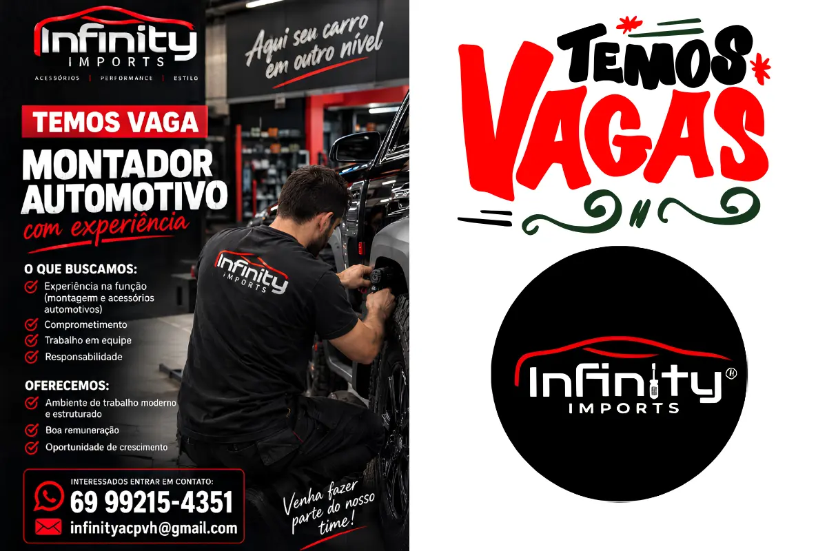 Infinity Imports abre vaga para montador automotivo com experiência em Porto Velho