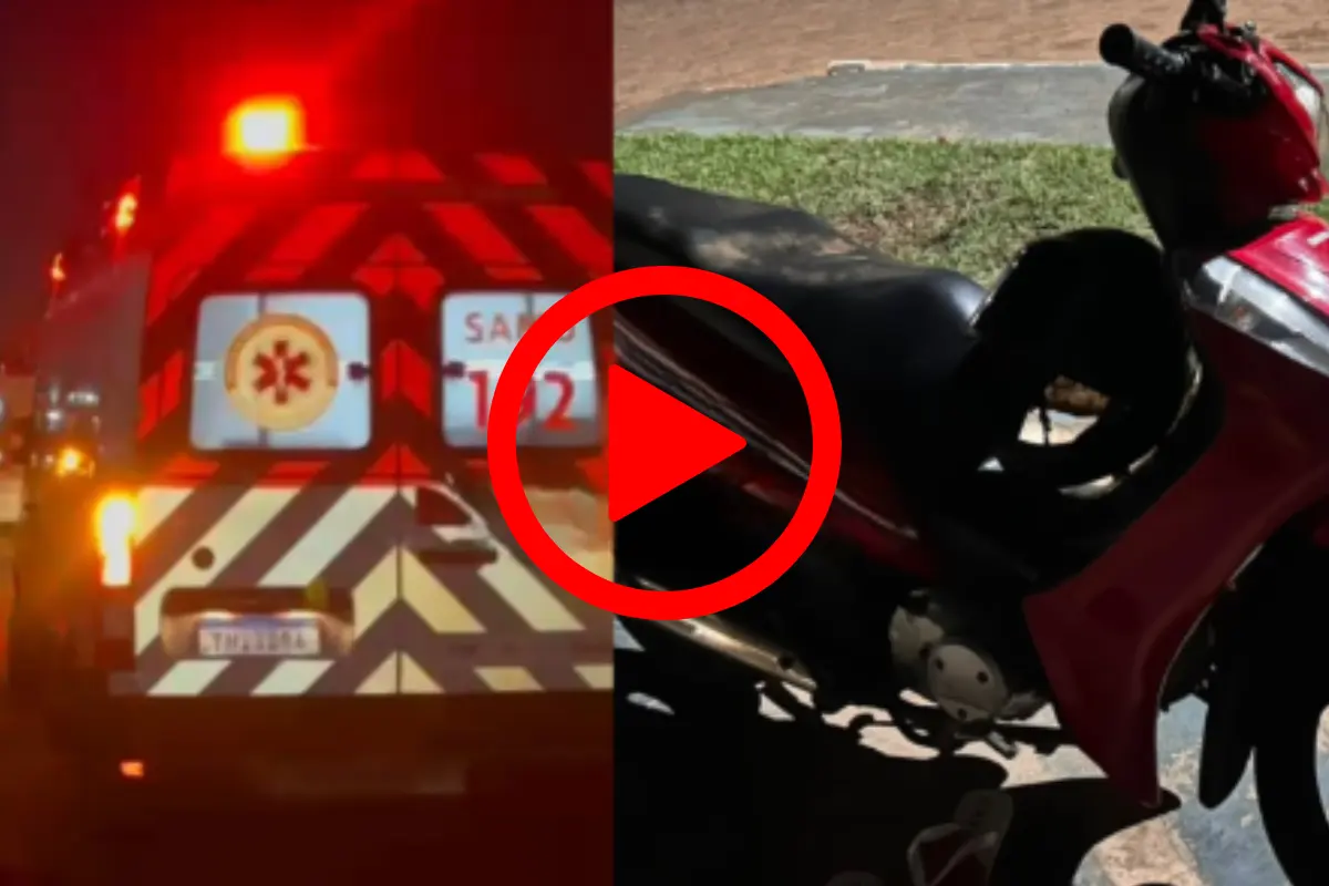 Motociclista sofre traumatismo craniano após queda na região do Cemetron