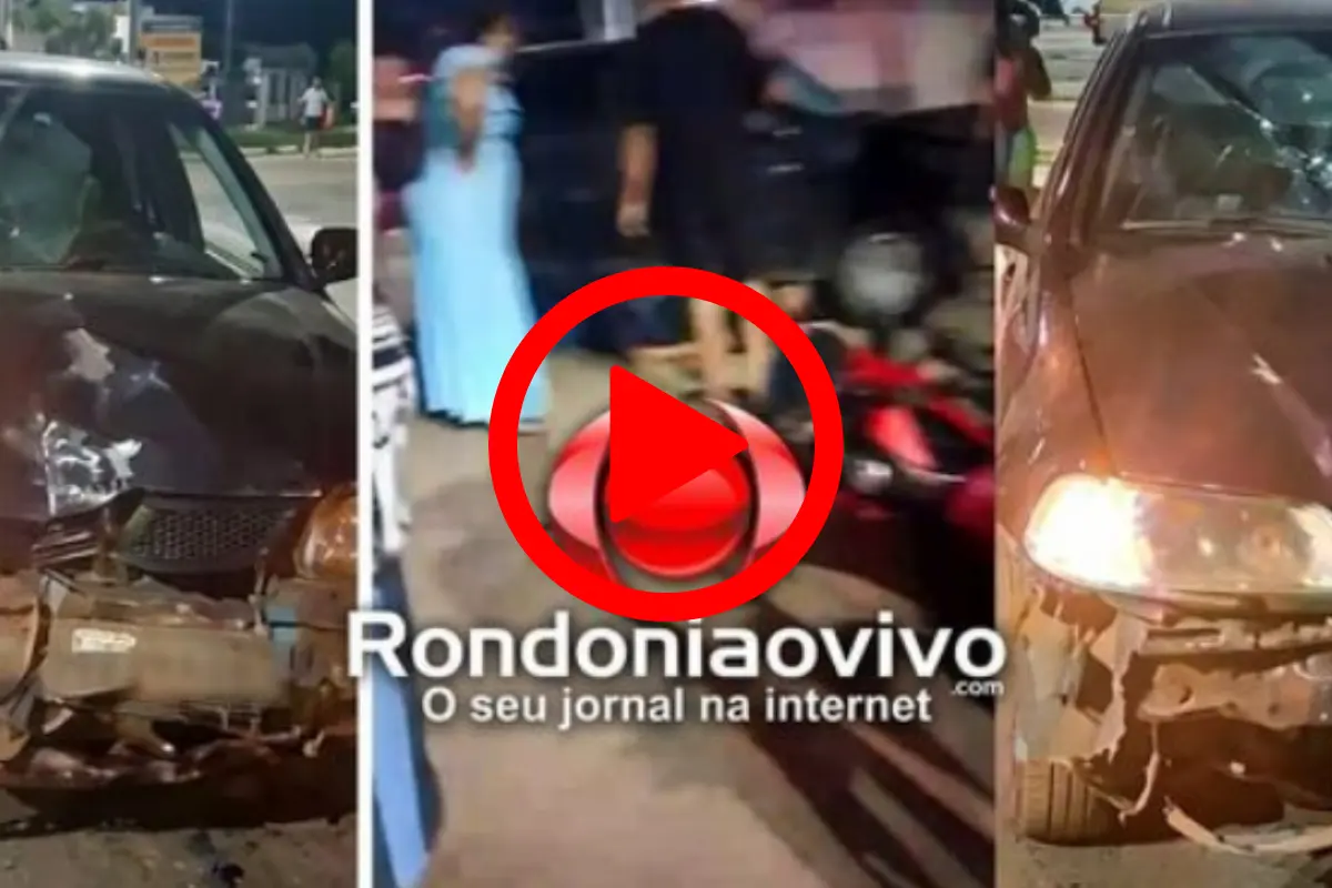 Motociclista de 19 anos fica ferido após ser atingido por carro na zona Leste de Porto Velho