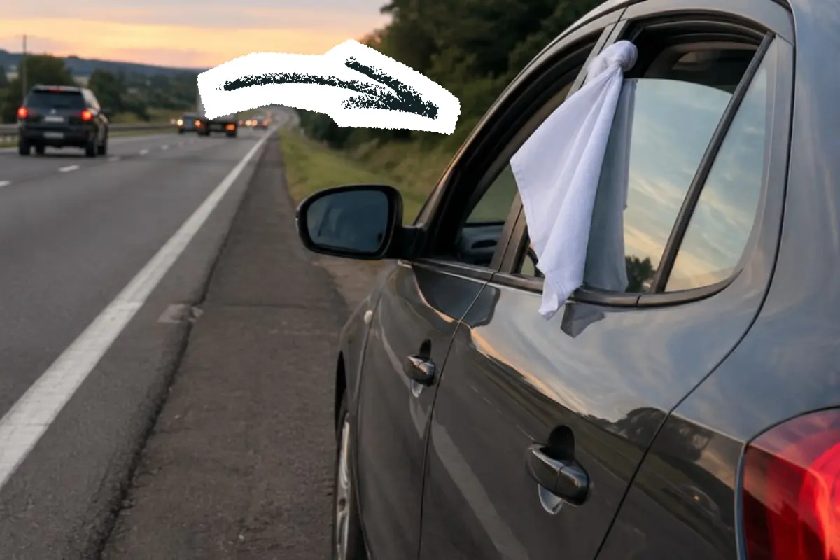 Viu um pano branco na janela de um carro? Saiba o que esse sinal pode indicar