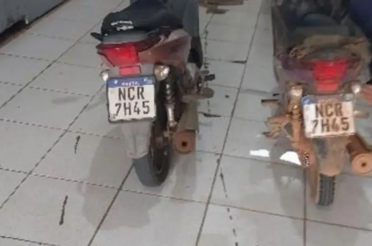 Semtran e PM identificam motocicleta clonada e prendem suspeito no Centro de Porto Velho