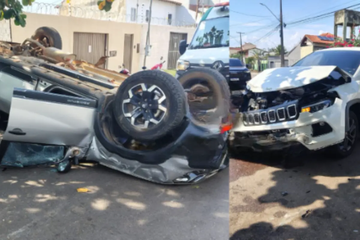 Capotamento deixa menina de 12 anos ferida após colisão em Porto Velho
