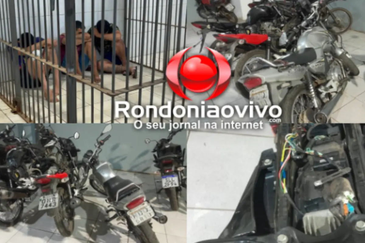 PM desmonta oficina clandestina de motos roubadas e prende três suspeitos em Porto Velho