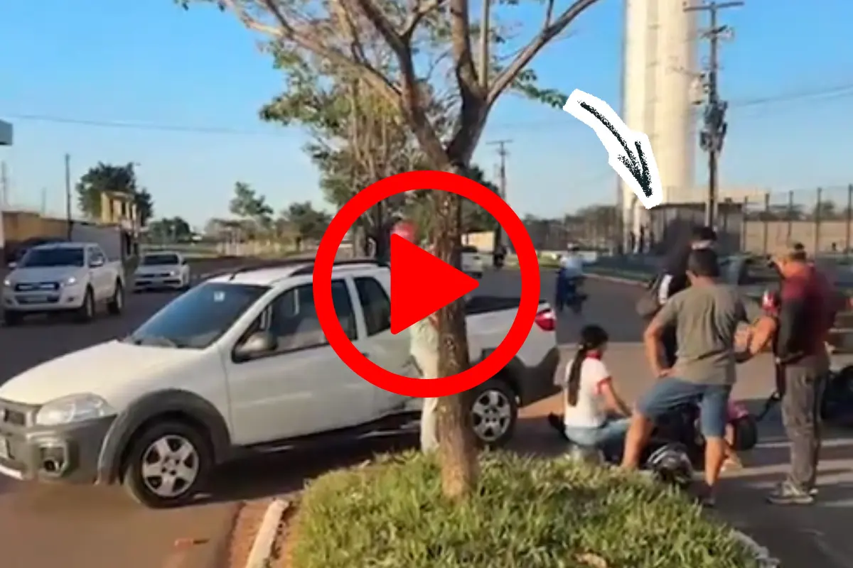 Motociclista fica ferido após colisão com picape durante retorno na Avenida Mamoré, em Porto Velho