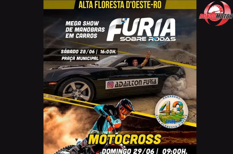 Alta Floresta D’Oeste recebe etapa do Campeonato Regional de Motocross e show de manobras no fim de semana