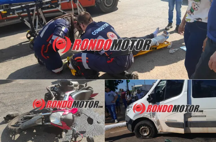 Motoboy sofre fratura exposta em acidente na Jorge Teixeira