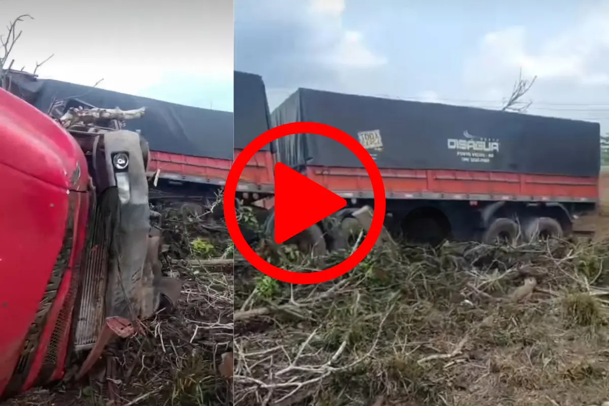 Caminhoneiro morre após carreta tombar às margens da BR-364 em Itapuã do Oeste