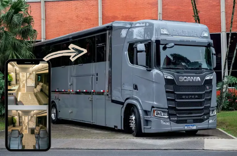 Scania 770 S vira motorhome de alto luxo avaliado em mais de R$ 3 milhões