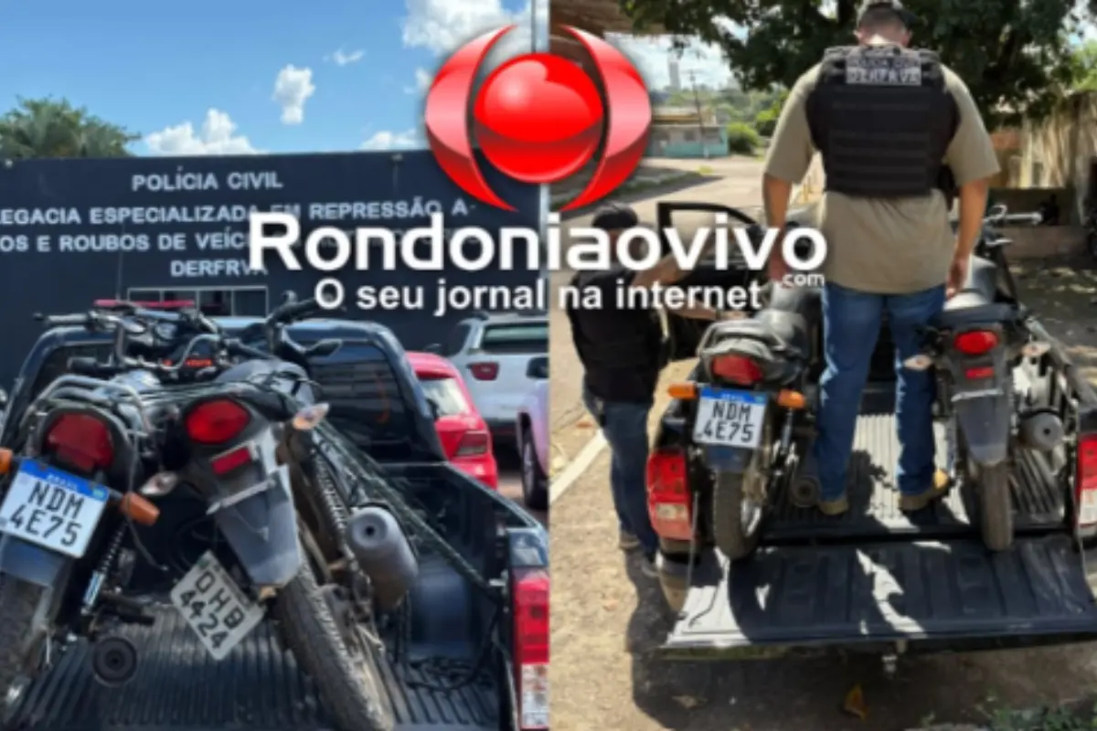 Polícia Civil recupera motos roubadas e adulteradas durante operação em boca de fumo em Porto Velho