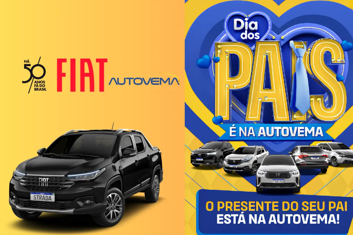 Autovema Fiat promove ação especial de Dia dos Pais com test-drive e voucher para corte de cabelo