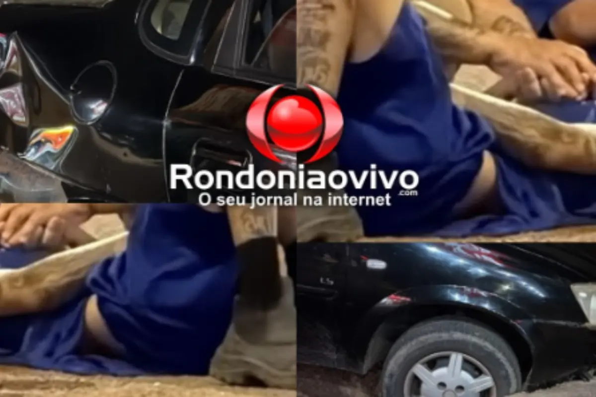 Motociclista fica ferido após colisão com carro de aplicativo em Porto Velho